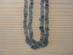 N-8267 - Stone Chip Necklace - Green Flourite