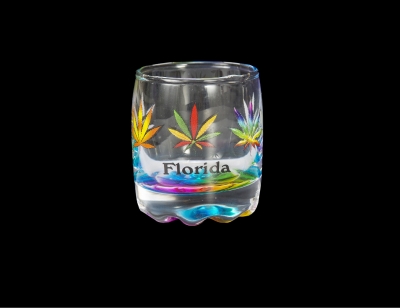 1649 - Bubble Shot Glass - Leaf Design