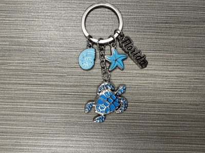 1777 - Turtle Keychain - Blue