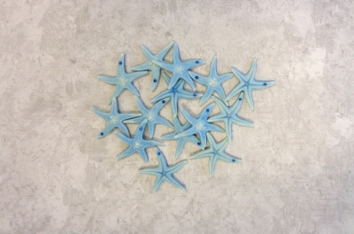 7019 - Plastic Starfish 1x1" - Light Blue