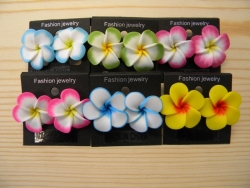 ER-8601 - Fimo Flower Earrings (Assorted Colors)