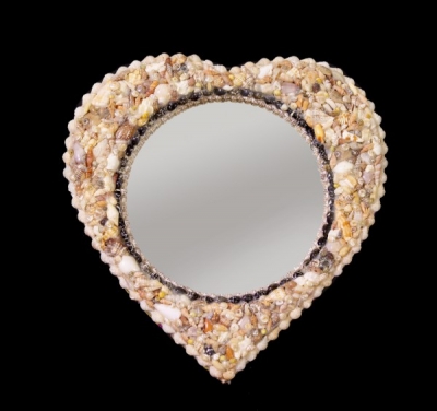 WH-322 Mix Shell Heart Mirror